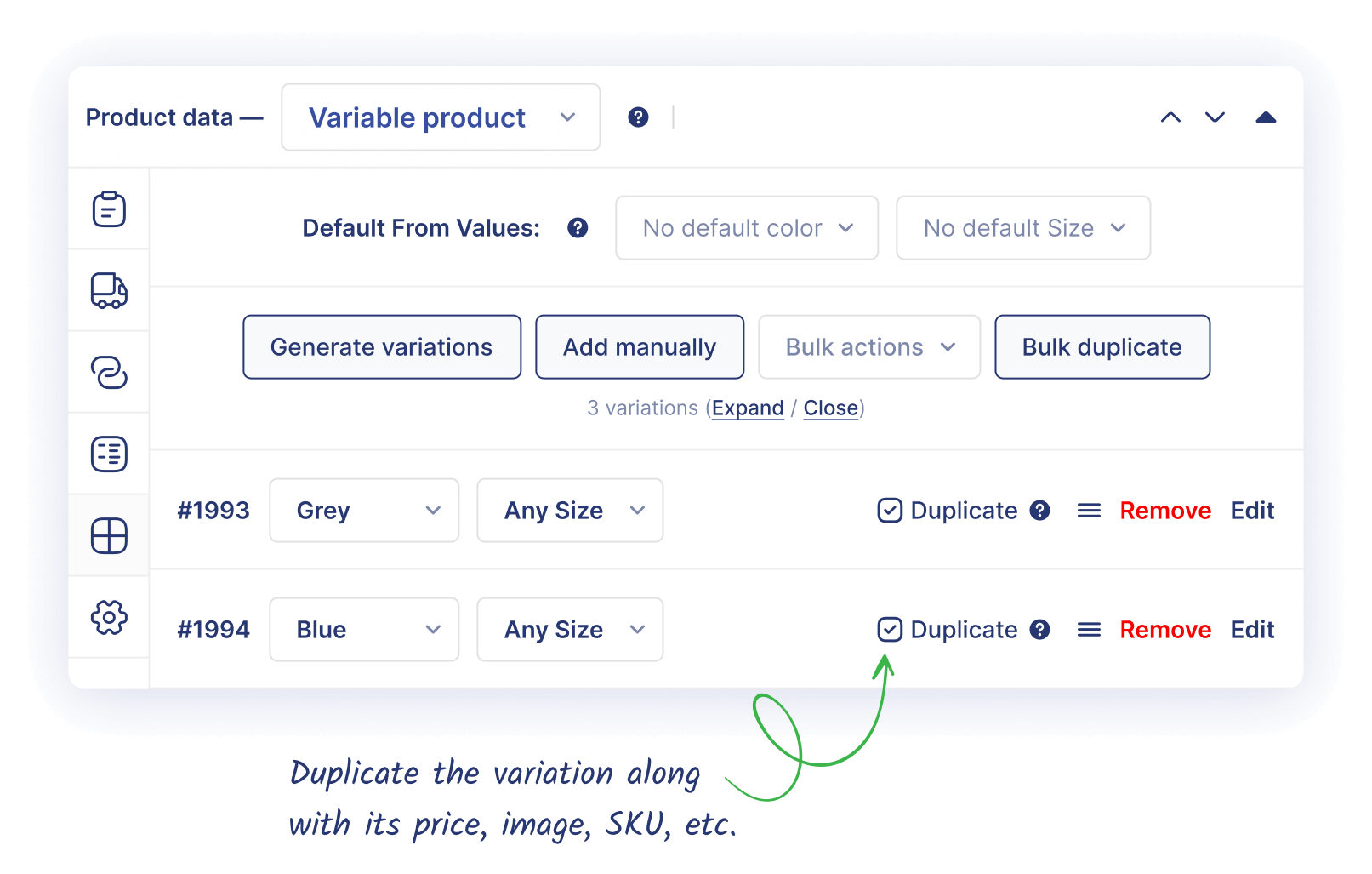 Duplicate Variation for WooCommerce