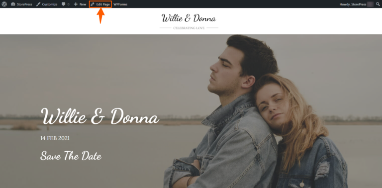 click on edit page