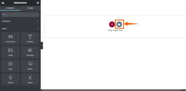 Dragging widget portion