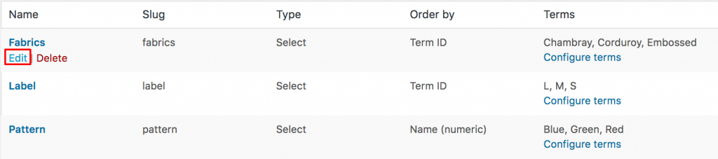 click edit option