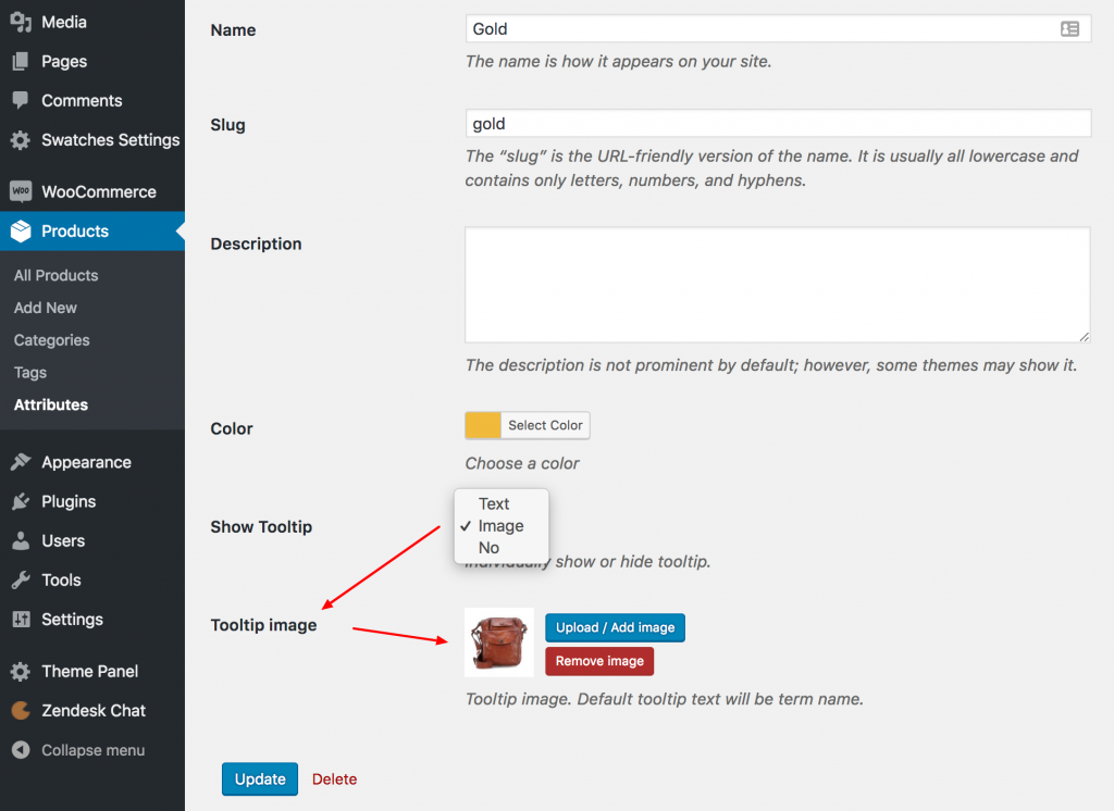 image tooltip setup