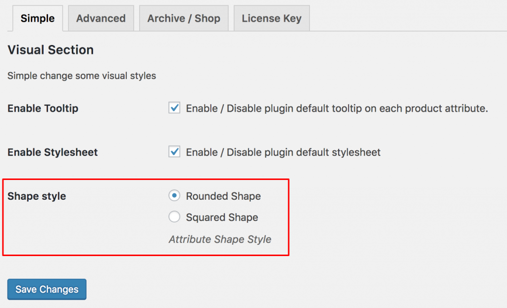 shape style