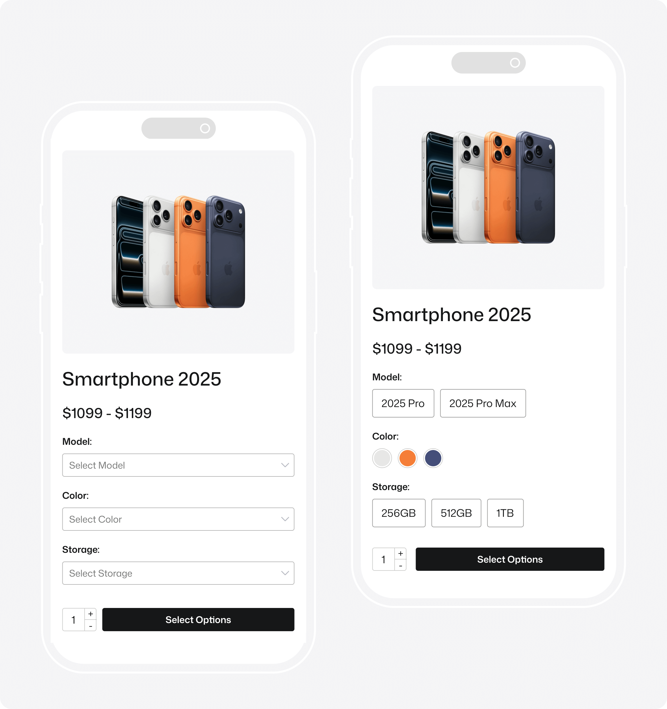 swatches on mobile