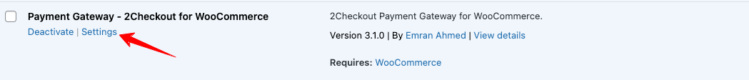 Payment Gateway settings
